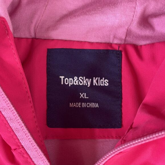 Top&Sky Kids Jacket Kids XL Pink Green Blue Colorblock Hooded Windbreaker‎ - Picture 5 of 16
